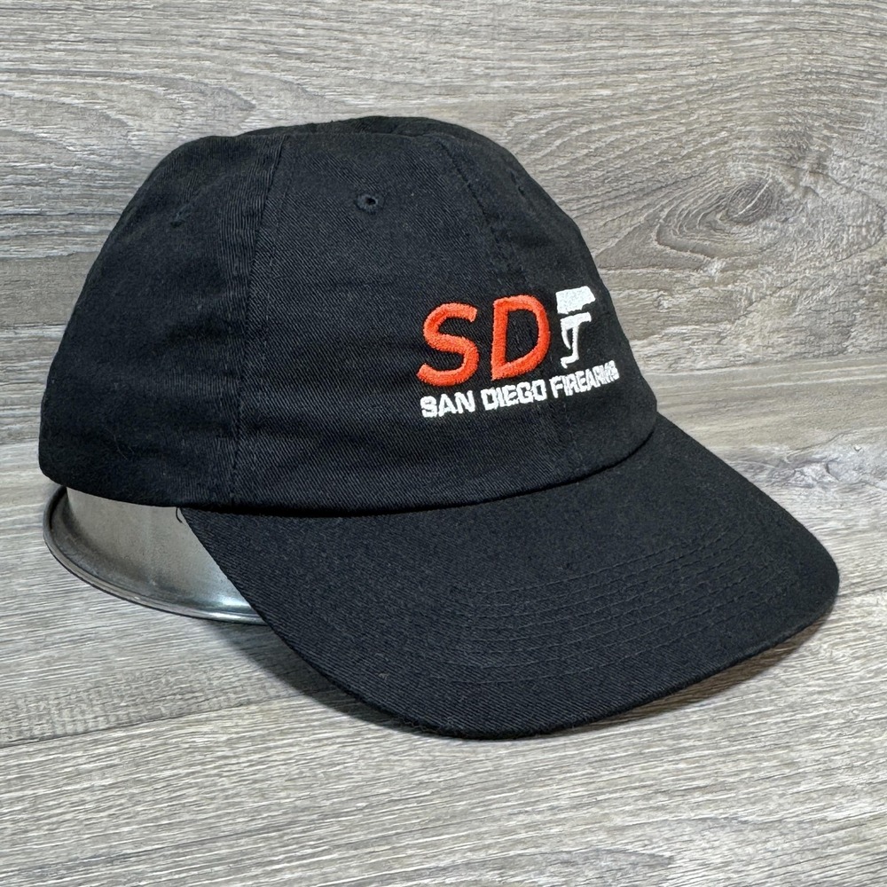 San Diego Firearms Hat Cap Strap Back Embroidered Made in USA Advertising‎ Mens